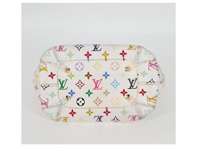 LOUIS VUITTON Monogramm Multicolor Annie MM Tote Bag Weiß M40307 LV Auth BD2040 - Ansicht 6