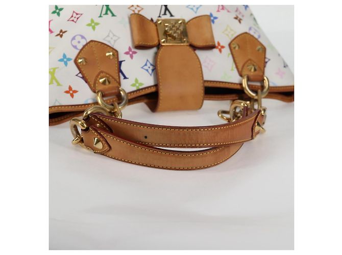 LOUIS VUITTON Monogramm Multicolor Annie MM Tote Bag Weiß M40307 LV Auth BD2040 - Ansicht 8