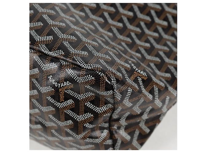 Borsa tote PM Saint Louis Herringbone GOYARD in pelle PVC nera Auth yk18382SM - vista 15
