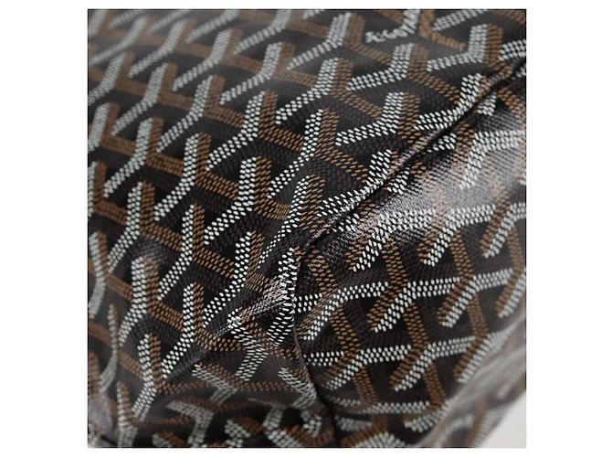 Borsa tote PM Saint Louis Herringbone GOYARD in pelle PVC nera Auth yk18382SM - vista 16