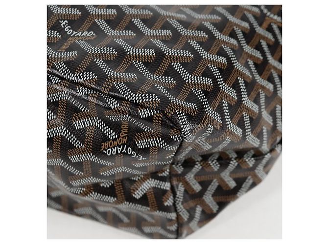 Borsa tote PM Saint Louis Herringbone GOYARD in pelle PVC nera Auth yk18382SM - vista 17