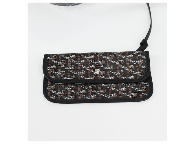Borsa tote PM Saint Louis Herringbone GOYARD in pelle PVC nera Auth yk18382SM - vista 20