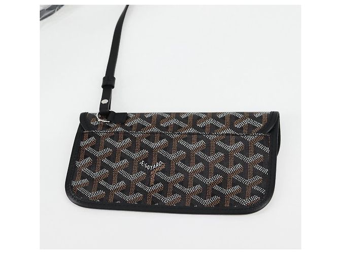 Borsa tote PM Saint Louis Herringbone GOYARD in pelle PVC nera Auth yk18382SM - vista 21