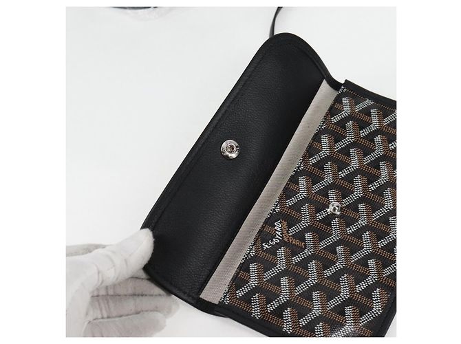 Borsa tote PM Saint Louis Herringbone GOYARD in pelle PVC nera Auth yk18382SM - vista 24