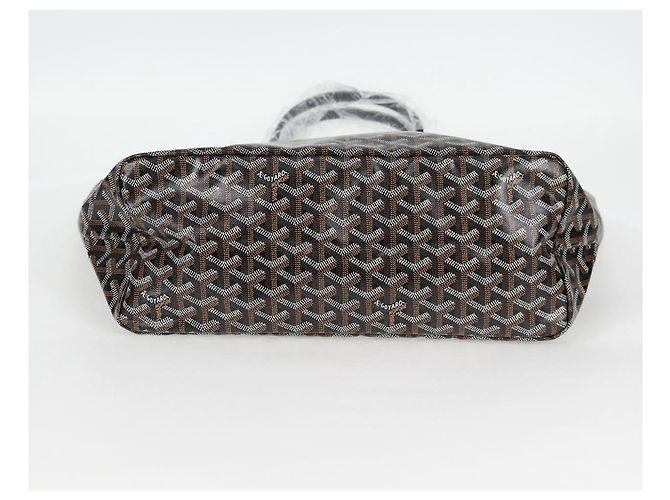 Borsa tote PM Saint Louis Herringbone GOYARD in pelle PVC nera Auth yk18382SM - vista 5