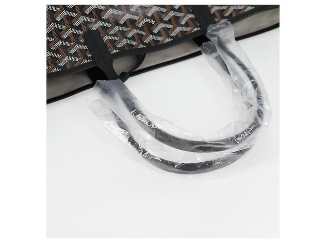 Borsa tote PM Saint Louis Herringbone GOYARD in pelle PVC nera Auth yk18382SM - vista 7