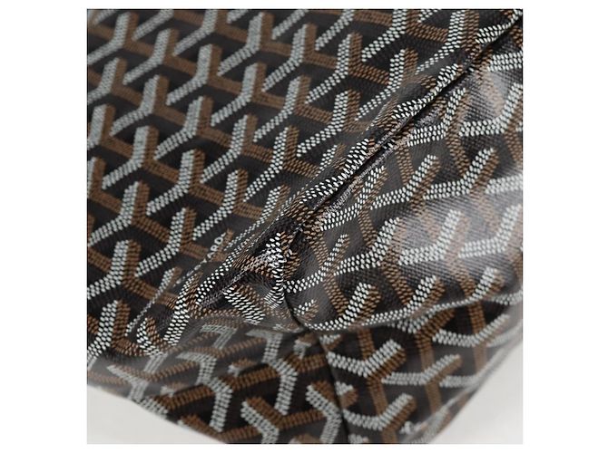 Borsa tote PM Saint Louis Herringbone GOYARD in pelle PVC nera Auth yk18382SM - vista 9