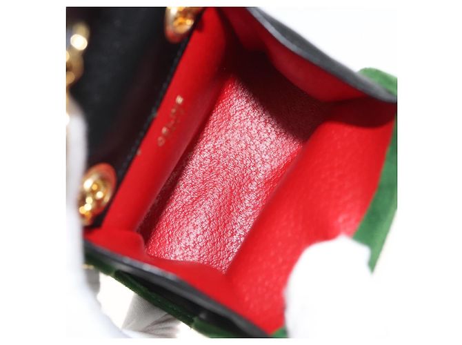 Céline Pochette a catena CELINE in pelle scamosciata verde oro Auth BD2160 D'oro - vista 11