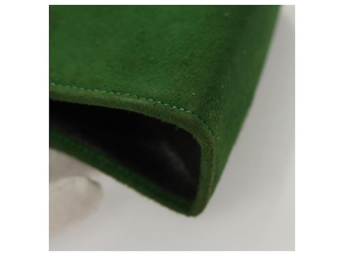 Céline Pochette a catena CELINE in pelle scamosciata verde oro Auth BD2160 D'oro - vista 15