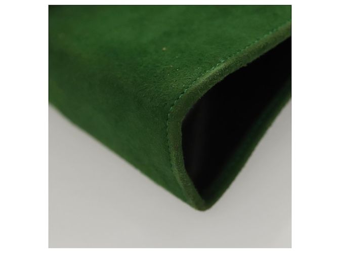 Céline Pochette a catena CELINE in pelle scamosciata verde oro Auth BD2160 D'oro - vista 16