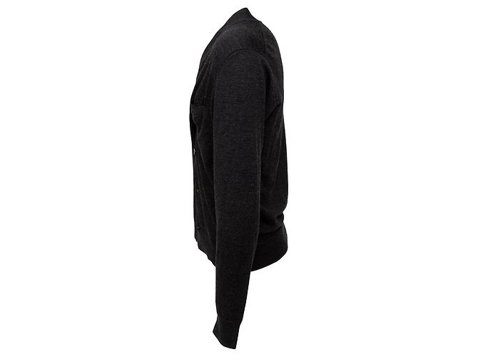 Autre Marque FG Roma Cardigan aus Wolle Dunkelgrau - Ansicht 2