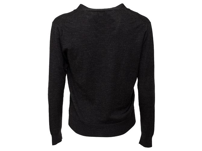 Autre Marque FG Roma Cardigan aus Wolle Dunkelgrau - Ansicht 3