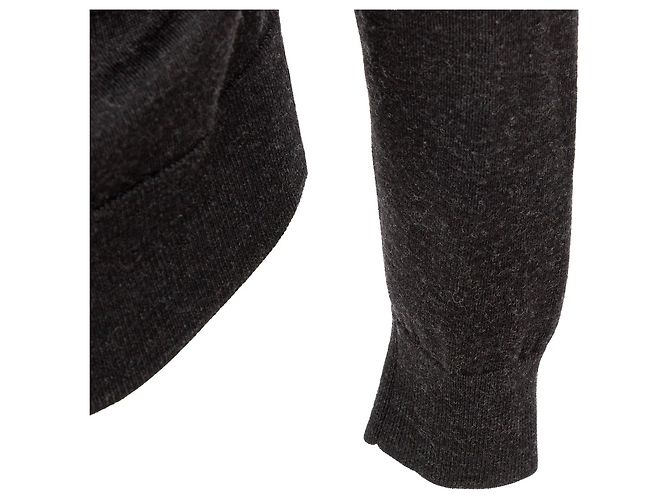 Autre Marque FG Roma Cardigan aus Wolle Dunkelgrau - Ansicht 6