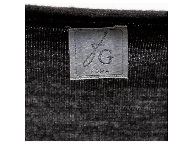 Autre Marque FG Roma Cardigan aus Wolle Dunkelgrau - Ansicht 8