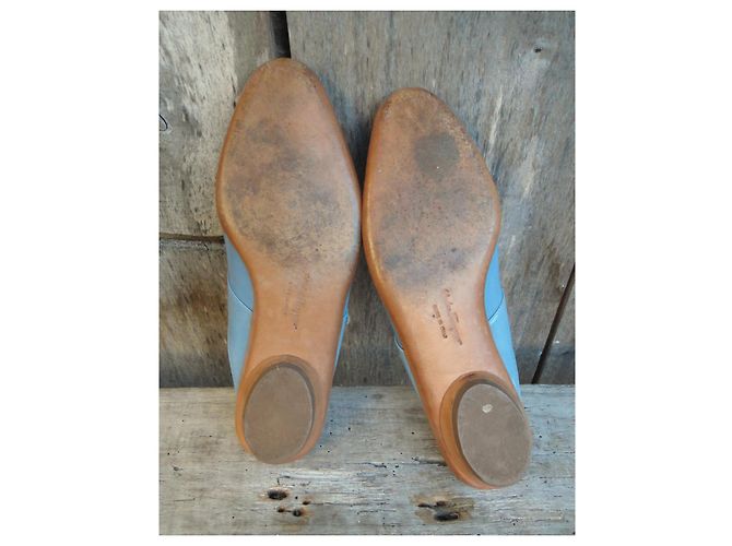 Mules Salvatore Ferragamo Audrey in vernice blu - vista 4
