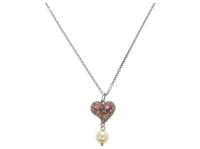 Collana rosa con design a cuore Miu Miu Argento - vista 2