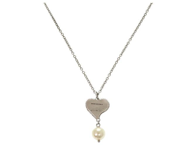 Collana rosa con design a cuore Miu Miu Argento - vista 3