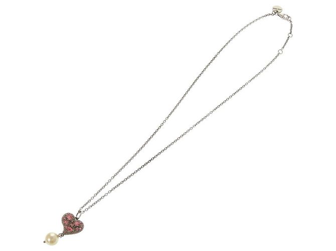 Collana rosa con design a cuore Miu Miu Argento - vista 4