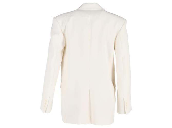 Sandro-Blazer aus cremefarbenem Polyester Weiß Roh - Ansicht 3