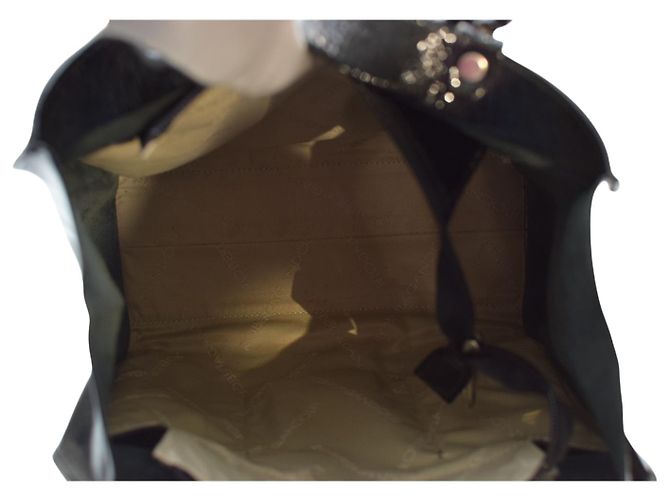 Autre Marque Borsa a mano Roberta Gandolfi in pelle verniciata nera con perline Nero - vista 11