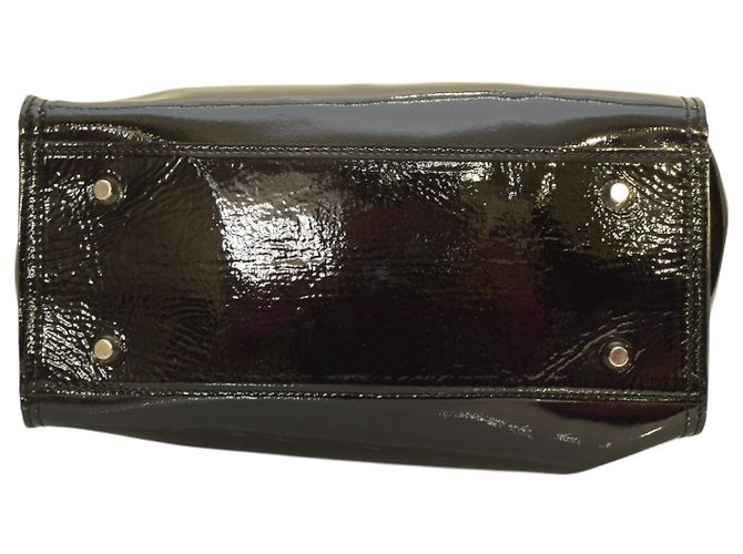 Autre Marque Borsa a mano Roberta Gandolfi in pelle verniciata nera con perline Nero - vista 6