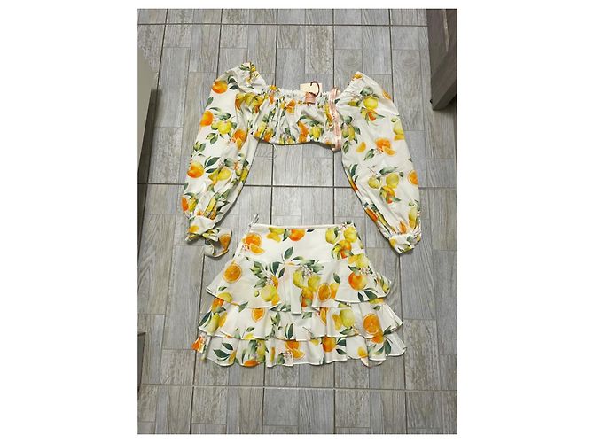 Autre Marque Conjunto de dos piezas La Semaine Paris Limoncello Limón Algodón Talla 36 Multicolor - vista 2