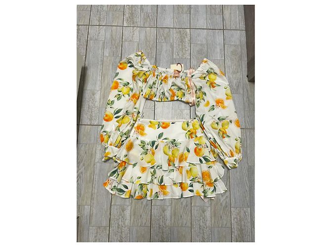 Autre Marque Conjunto de dos piezas La Semaine Paris Limoncello Limón Algodón Talla 36 Multicolor - vista 3