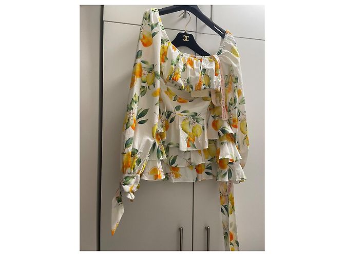 Autre Marque Conjunto de dos piezas La Semaine Paris Limoncello Limón Algodón Talla 36 Multicolor - vista 4