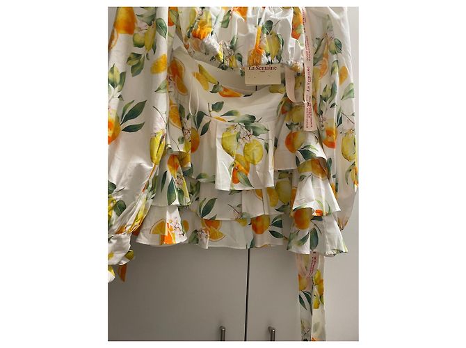Autre Marque Conjunto de dos piezas La Semaine Paris Limoncello Limón Algodón Talla 36 Multicolor - vista 5