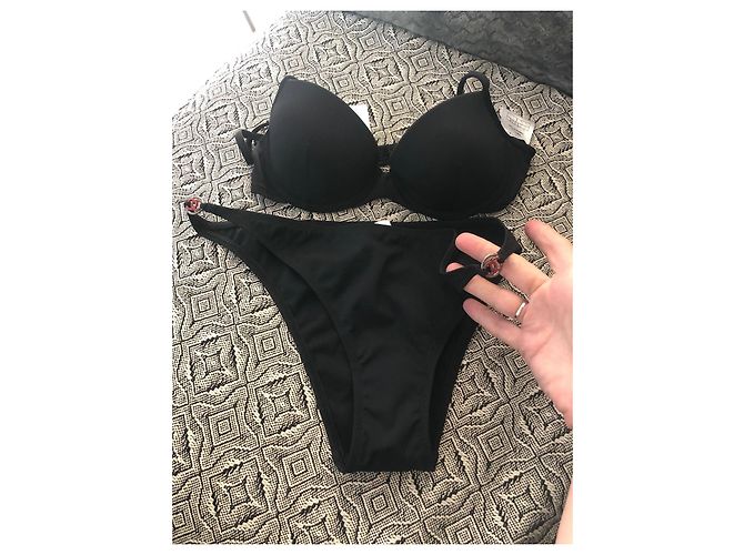 Costume da bagno due pezzi Chanel nero - vista 2