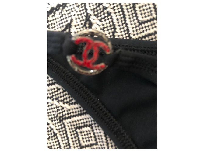 Costume da bagno due pezzi Chanel nero - vista 3
