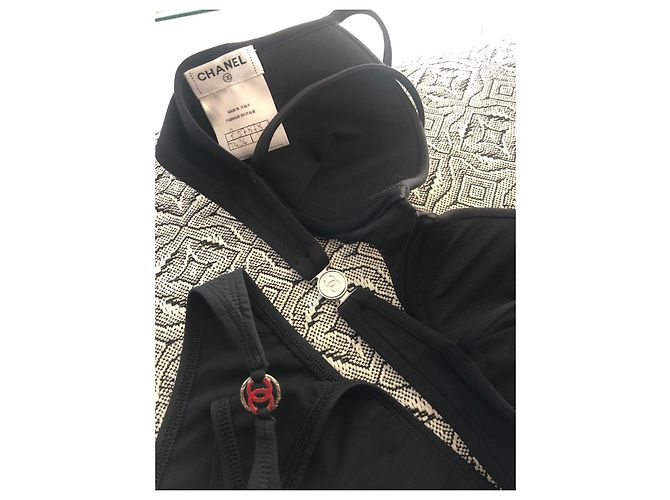 Costume da bagno due pezzi Chanel nero - vista 6