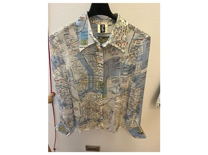 Camisa D&G de seda estampado New York Metropolitan Multicolor - vista 5