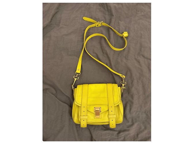 Proenza Schouler PS1 Leder Handtasche Gelb - Ansicht 2