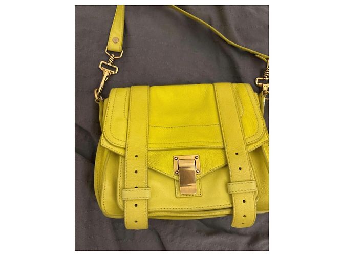 Proenza Schouler PS1 Leder Handtasche Gelb - Ansicht 3