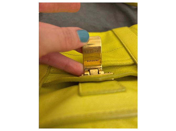Proenza Schouler PS1 Leder Handtasche Gelb - Ansicht 4