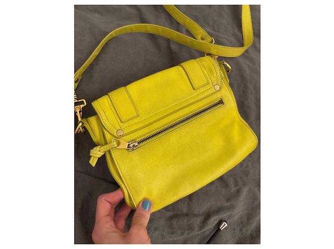 Proenza Schouler PS1 Leder Handtasche Gelb - Ansicht 6