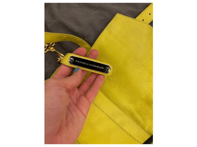 Proenza Schouler PS1 Leder Handtasche Gelb - Ansicht 7