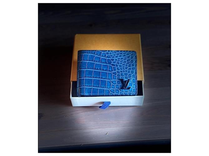 Louis Vuitton Cartera Múltiple Alligator (Azul) Azul oscuro - vista 3