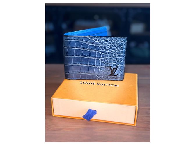 Louis Vuitton Cartera Múltiple Alligator (Azul) Azul oscuro - vista 7