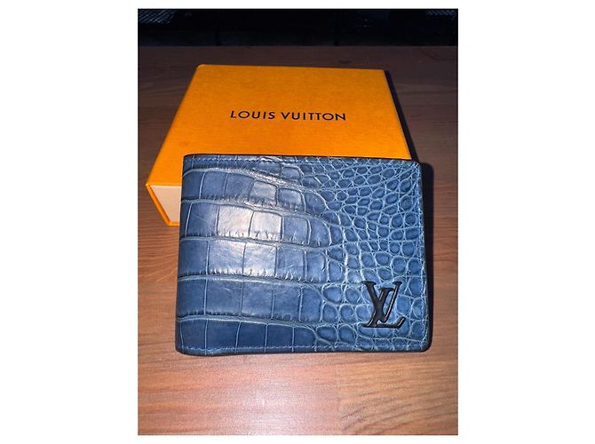 Louis Vuitton Cartera Múltiple Alligator (Azul) Azul oscuro - vista 8