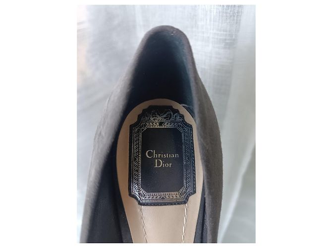 Dior High Heels aus grauem Leder mit CD Logo Größe 36 - Ansicht 4
