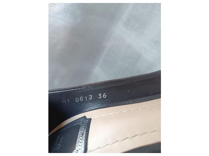 Dior High Heels aus grauem Leder mit CD Logo Größe 36 - Ansicht 5