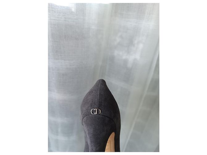 Dior High Heels aus grauem Leder mit CD Logo Größe 36 - Ansicht 6