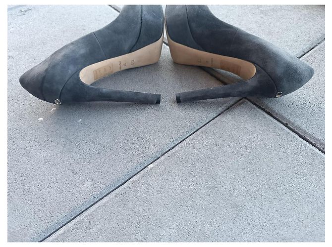 Dior High Heels aus grauem Leder mit CD Logo Größe 36 - Ansicht 9