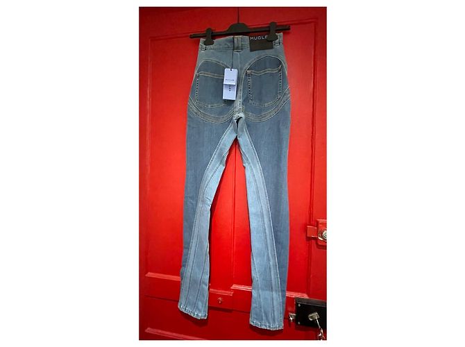 Vaqueros Skinny Thierry Mugler Azul Claro Algodón - vista 4