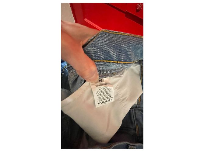 Vaqueros Skinny Thierry Mugler Azul Claro Algodón - vista 6
