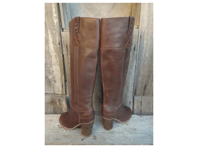 Botas See by Chloé de piel marrón Castaño - vista 4