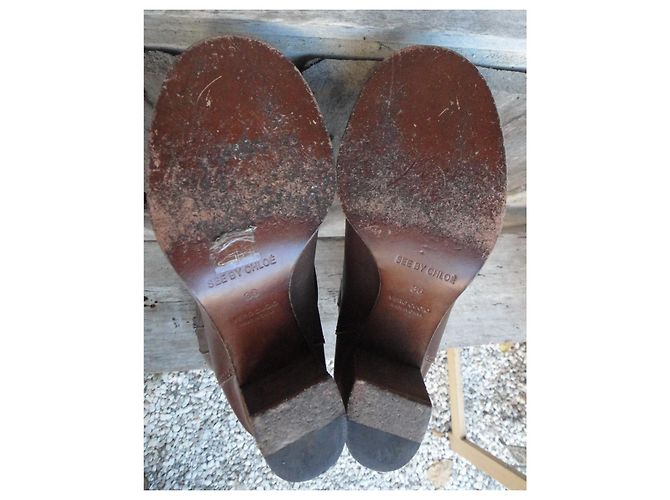 Botas See by Chloé de piel marrón Castaño - vista 5