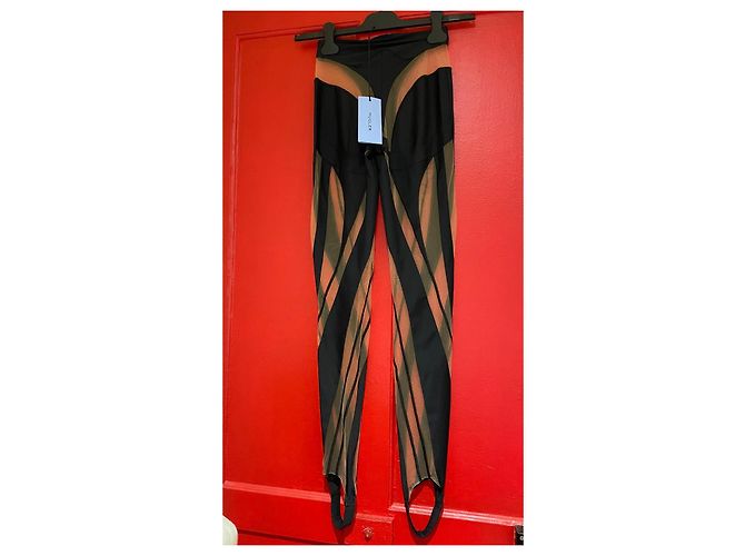 Leggings Thierry Mugler negro y nude efecto transparencia Carne - vista 2